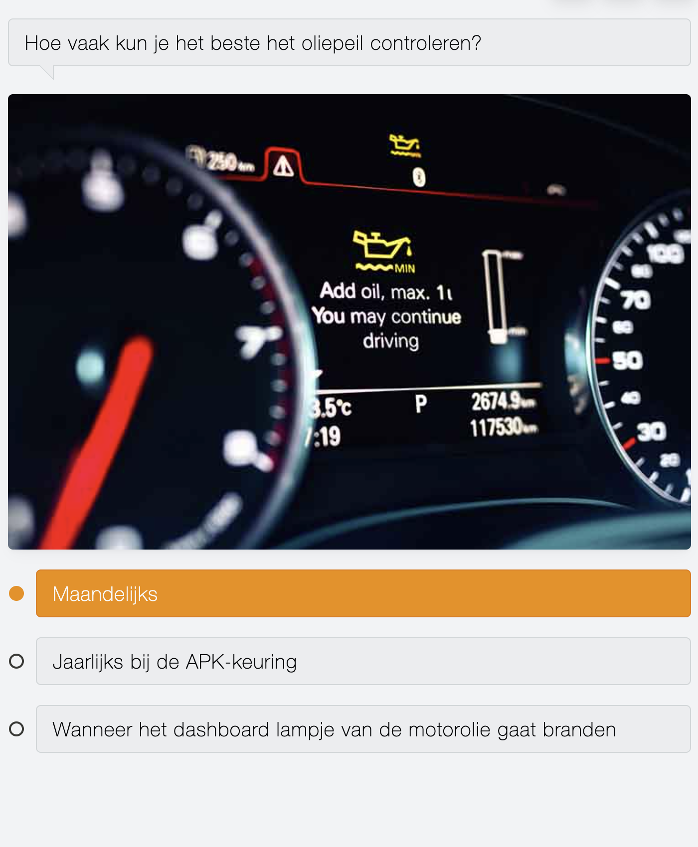 Meerkeuze vraag